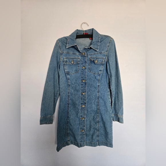 GAP Special Denim Button-Up Shirt Dress - Picture 1 of 8